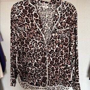 Aerie Leopard Print Pajama Top